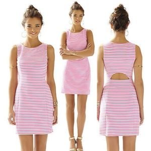 Lilly Pulitzer Cut-Out Pink and White Shift